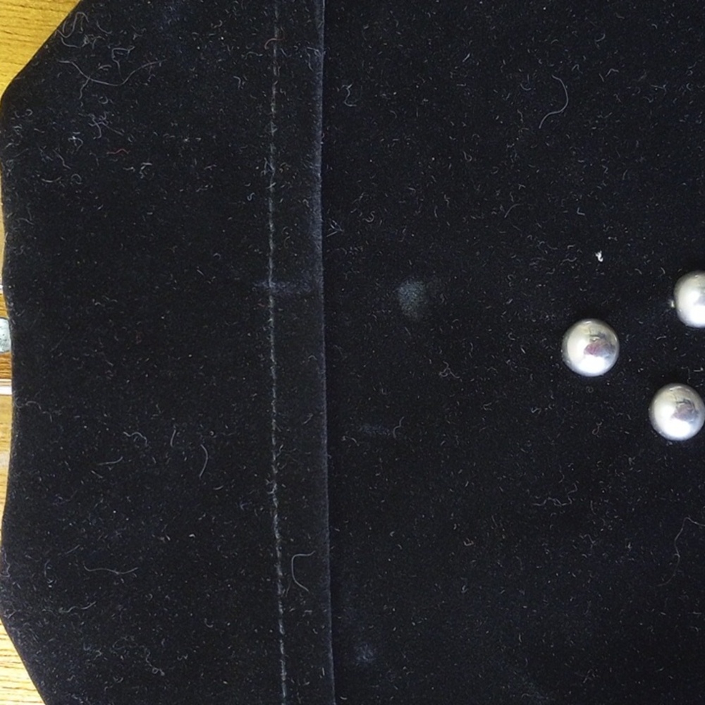 Pins & Needles Medium Black Velvet Jacket with Silver Studs - Picture 4 of 5